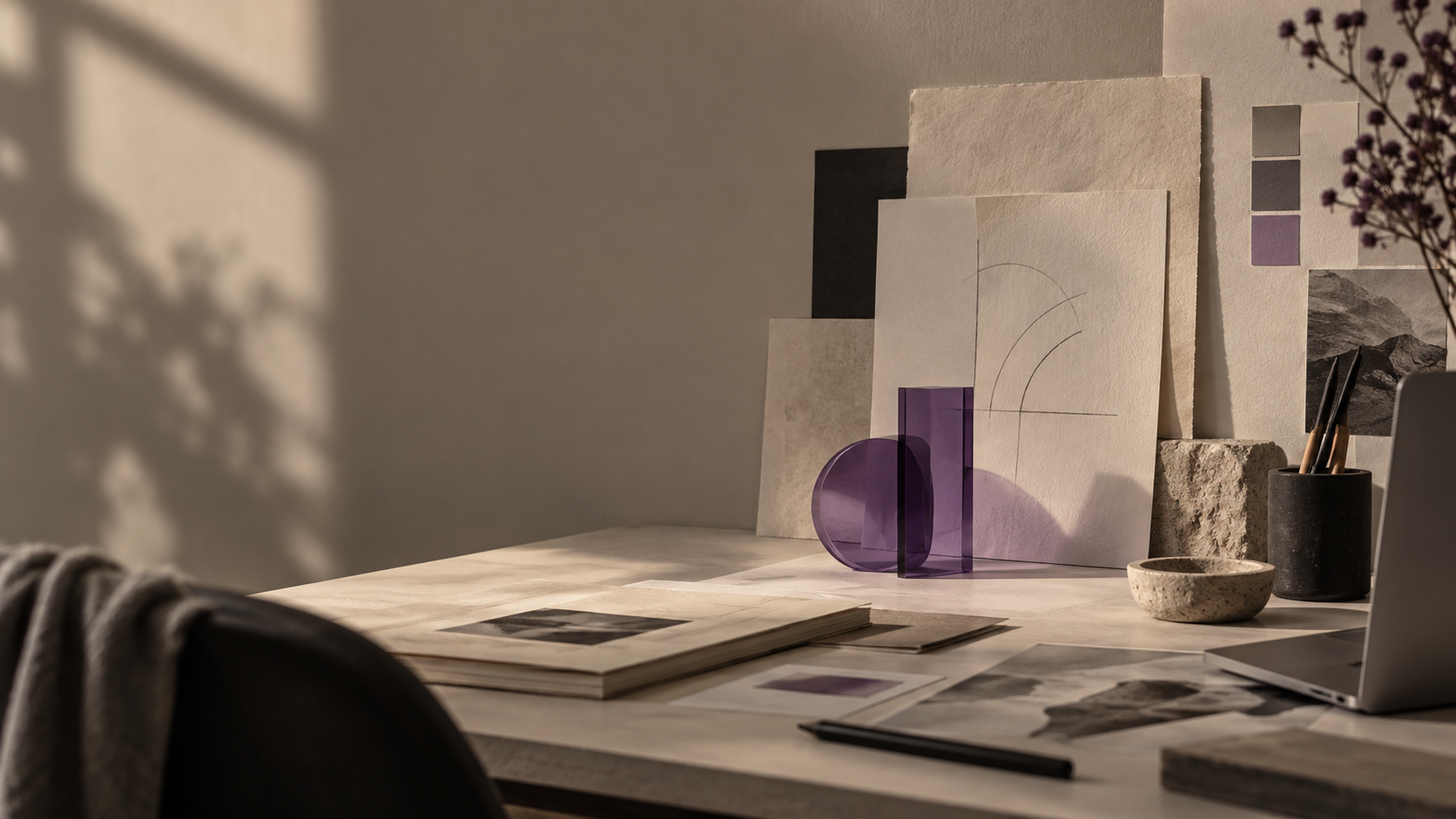 Editorial composition of design materials, systems, and collaborative studio work